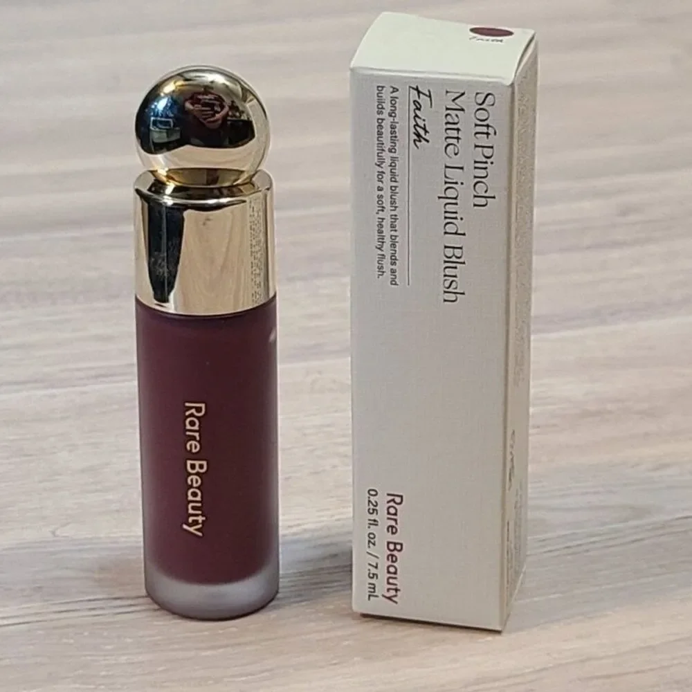 Rare Beauty Soft Pinch Matte Liquid Blush Faith Deep Berry Red .25 oz 7.5ml New